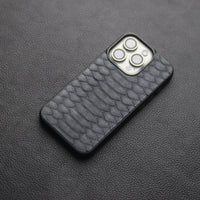 SLATE GRAY PYTHON SKIN PHONE CASE (CENTER SCALES)