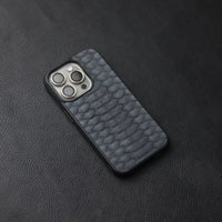 SLATE GRAY PYTHON SKIN PHONE CASE (CENTER SCALES)