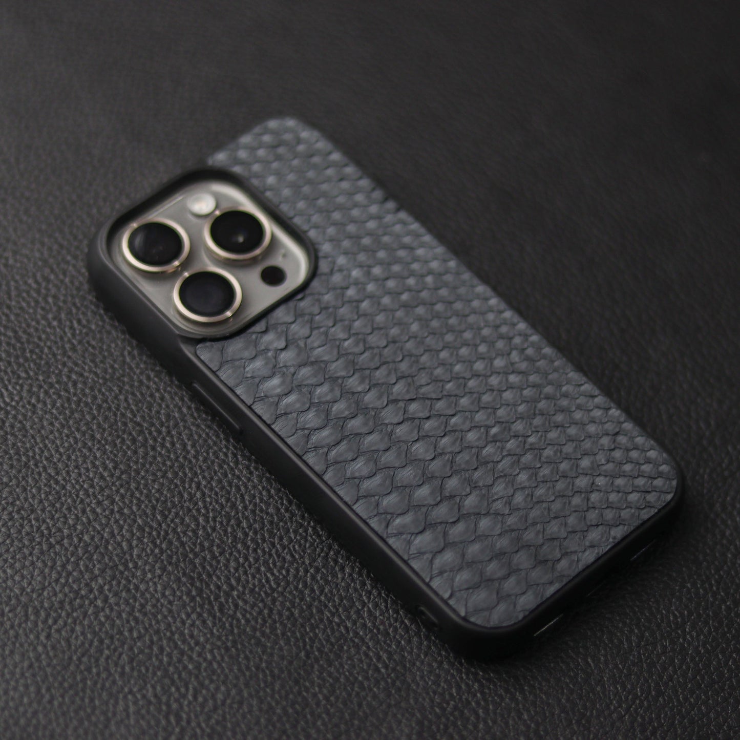 SLATE GRAY PYTHON SKIN PHONE CASE