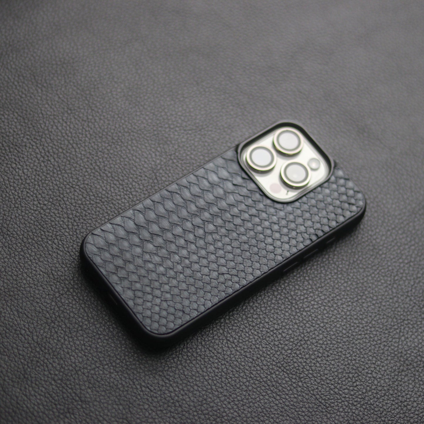 SLATE GRAY PYTHON SKIN PHONE CASE