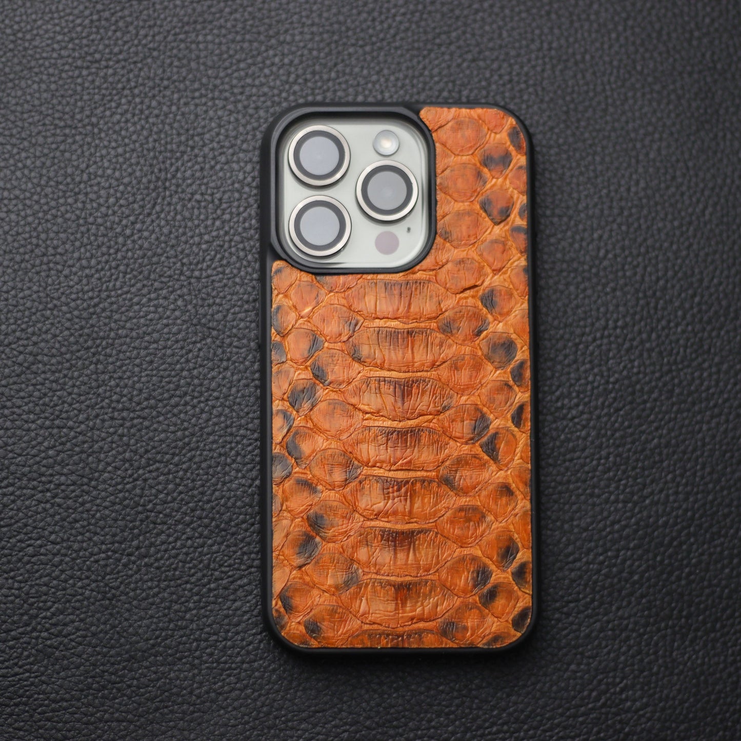 COPPER BROWN PYTHON SKIN PHONE CASE (CENTER SCALES)