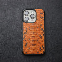 COPPER BROWN PYTHON SKIN PHONE CASE (CENTER SCALES)