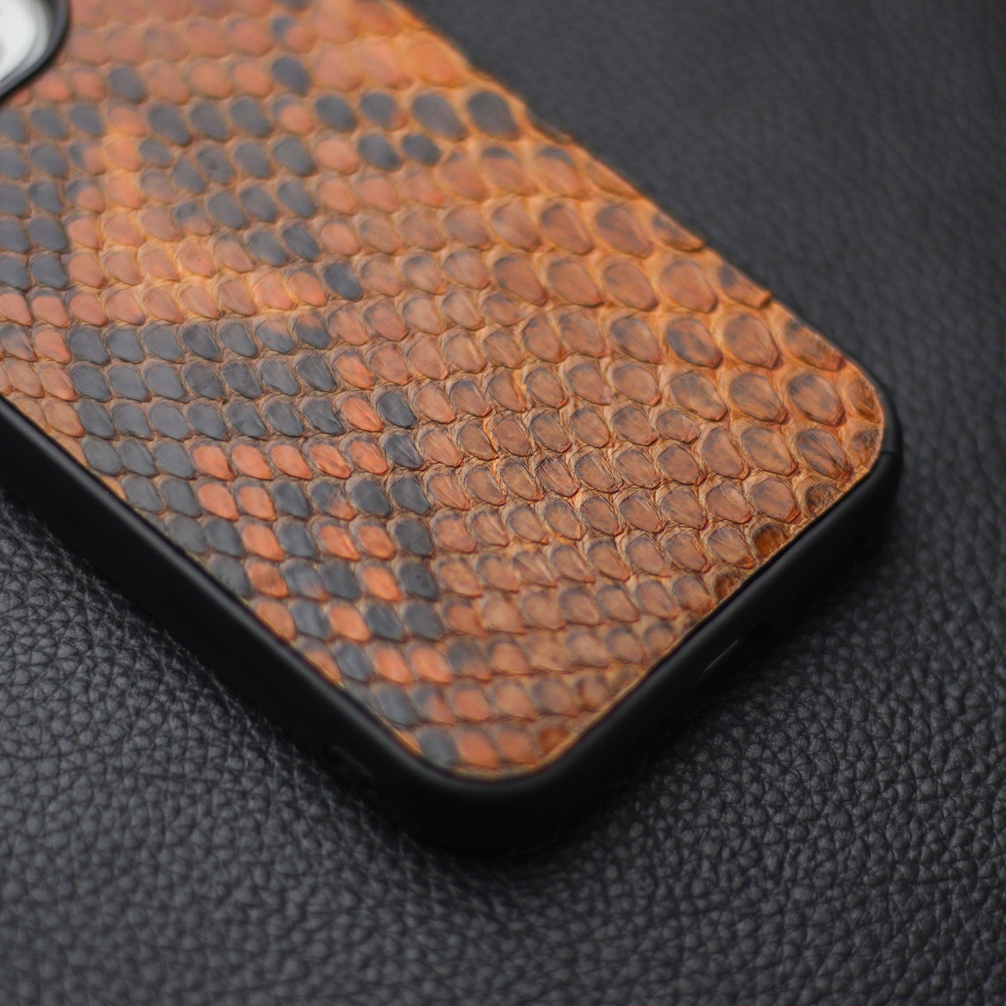 COPPER BROWN PYTHON SKIN PHONE CASE