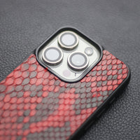 VENETIAN RED PYTHON SKIN PHONE CASE