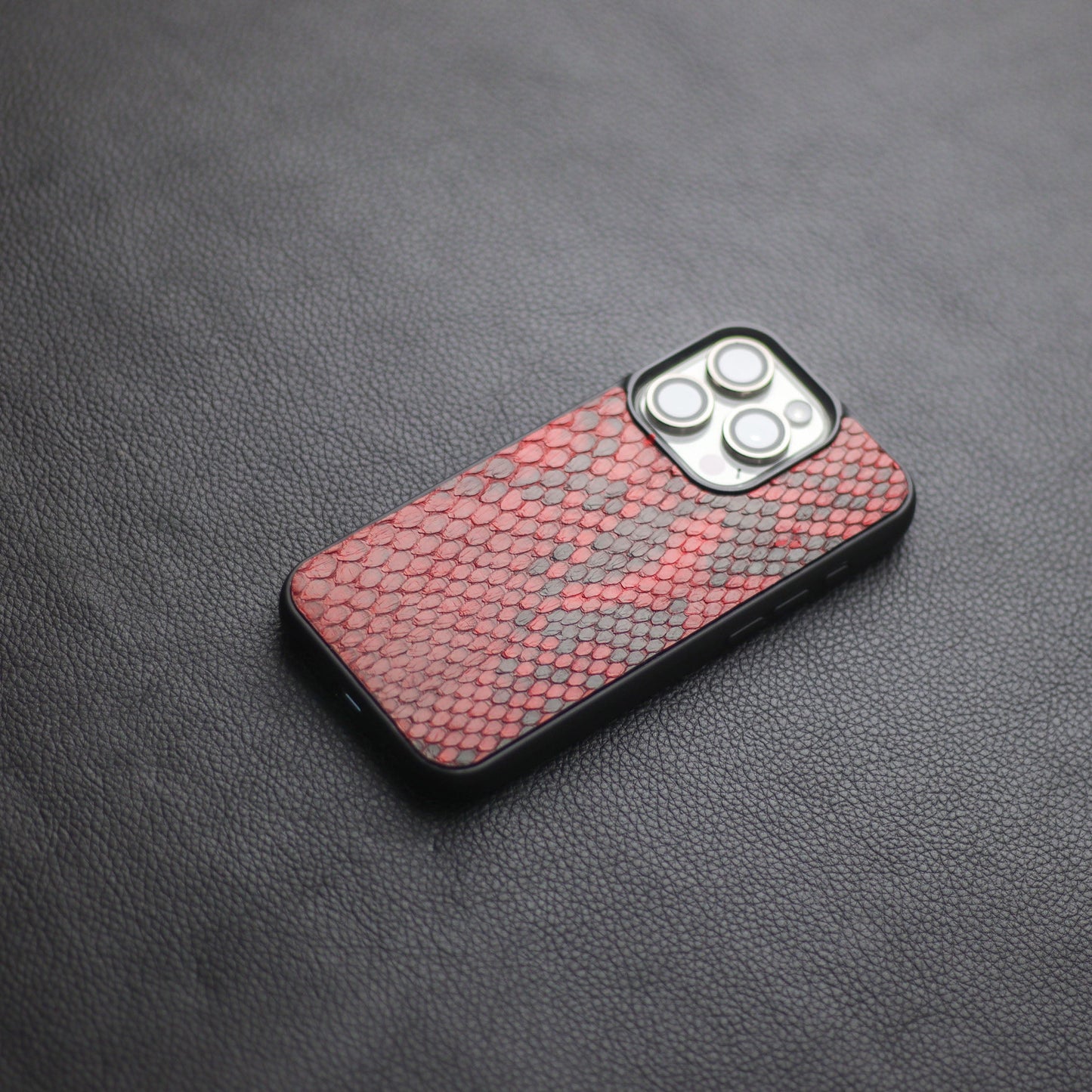 VENETIAN RED PYTHON SKIN PHONE CASE
