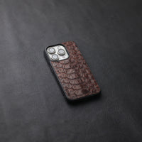 PECAN BROWN PYTHON SKIN PHONE CASE (CENTER SCALES)
