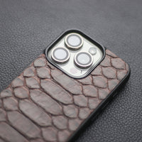 PECAN BROWN PYTHON SKIN PHONE CASE (CENTER SCALES)