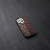 PECAN BROWN PYTHON SKIN PHONE CASE (CENTER SCALES)