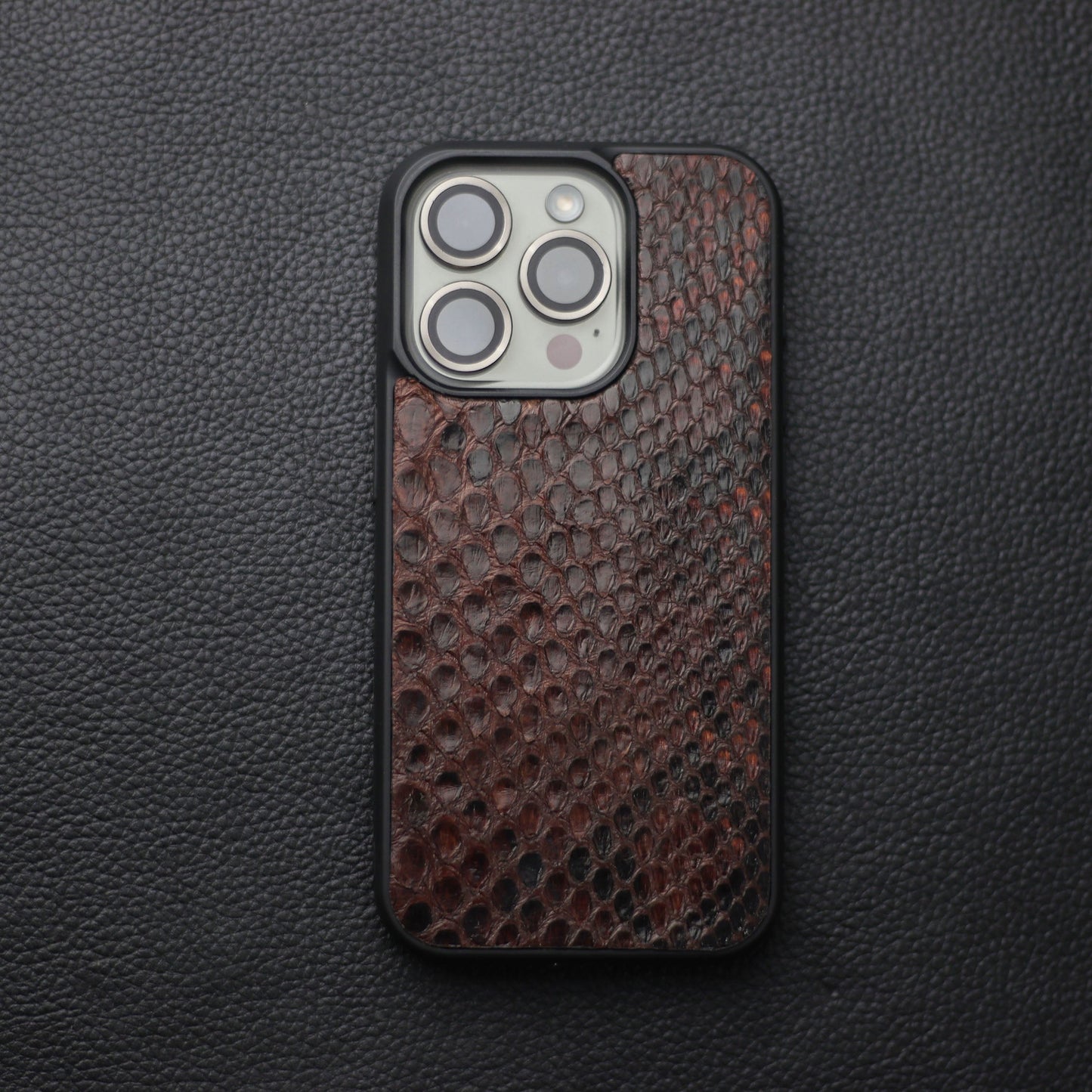 PECAN BROWN PYTHON SKIN PHONE CASE