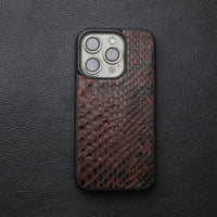 PECAN BROWN PYTHON SKIN PHONE CASE