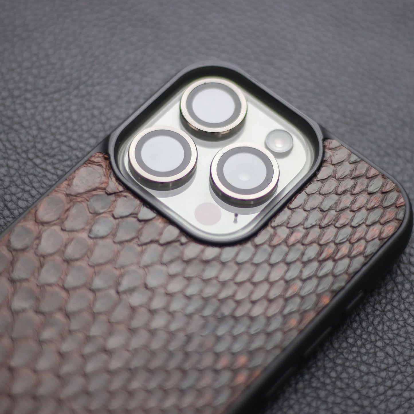 PECAN BROWN PYTHON SKIN PHONE CASE
