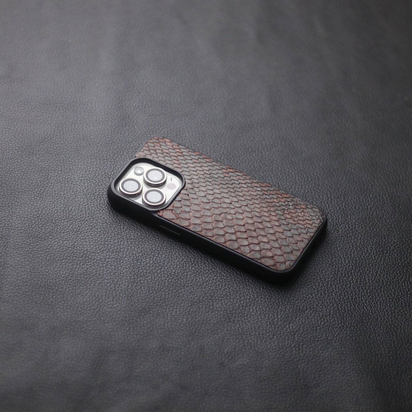 PECAN BROWN PYTHON SKIN PHONE CASE