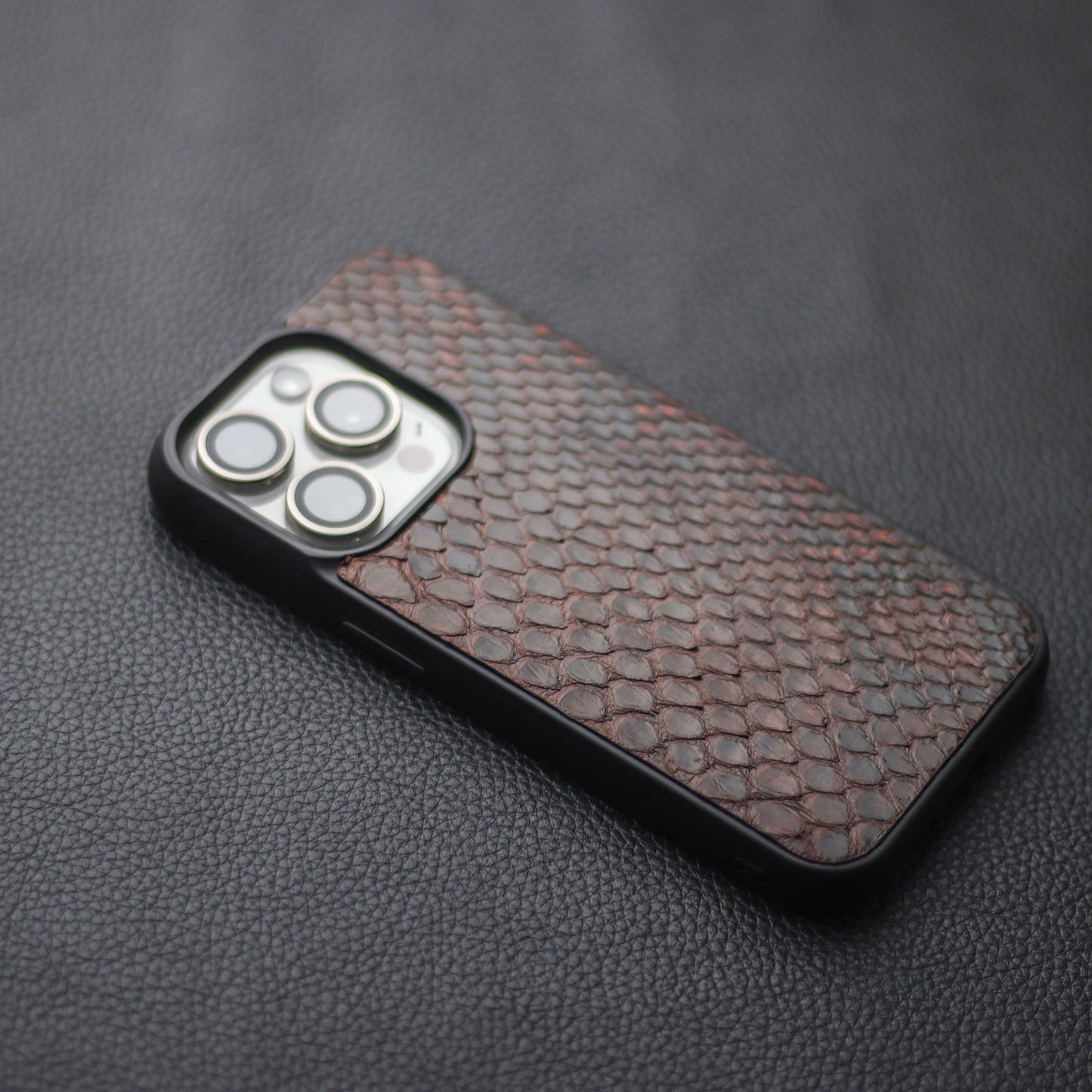 PECAN BROWN PYTHON SKIN PHONE CASE
