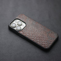 PECAN BROWN PYTHON SKIN PHONE CASE