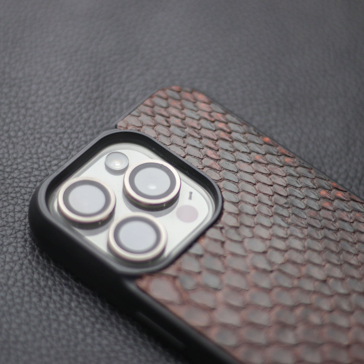 PECAN BROWN PYTHON SKIN PHONE CASE