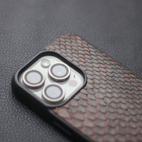 PECAN BROWN PYTHON SKIN PHONE CASE