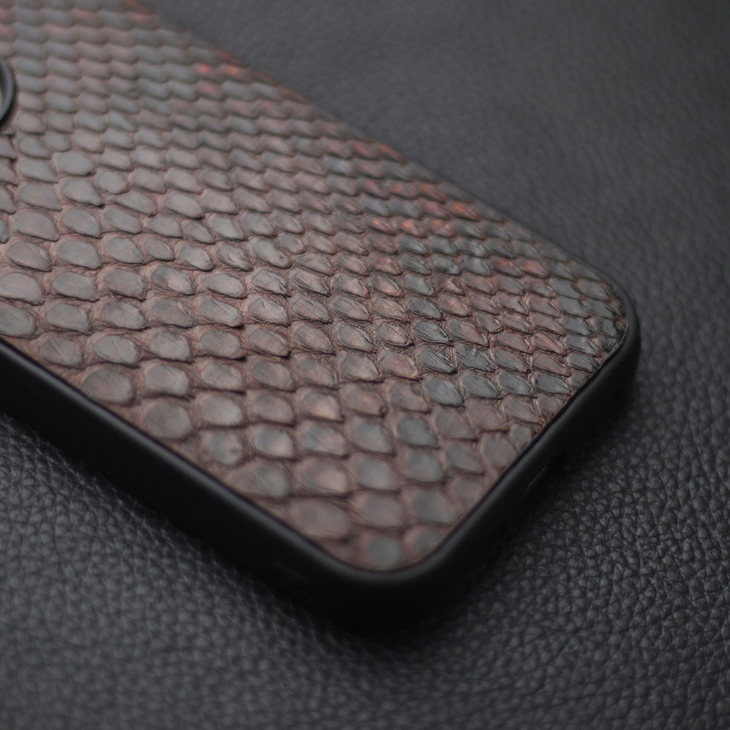 PECAN BROWN PYTHON SKIN PHONE CASE