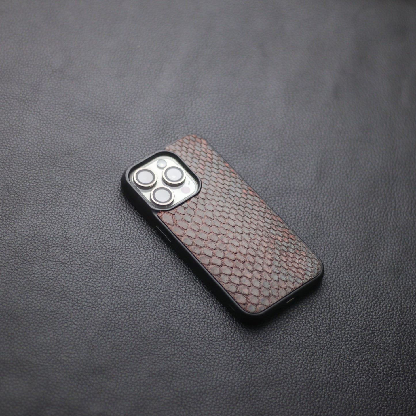 PECAN BROWN PYTHON SKIN PHONE CASE