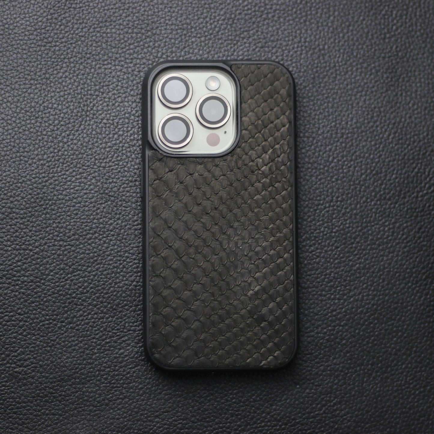 BLACK PYTHON SKIN PHONE CASE