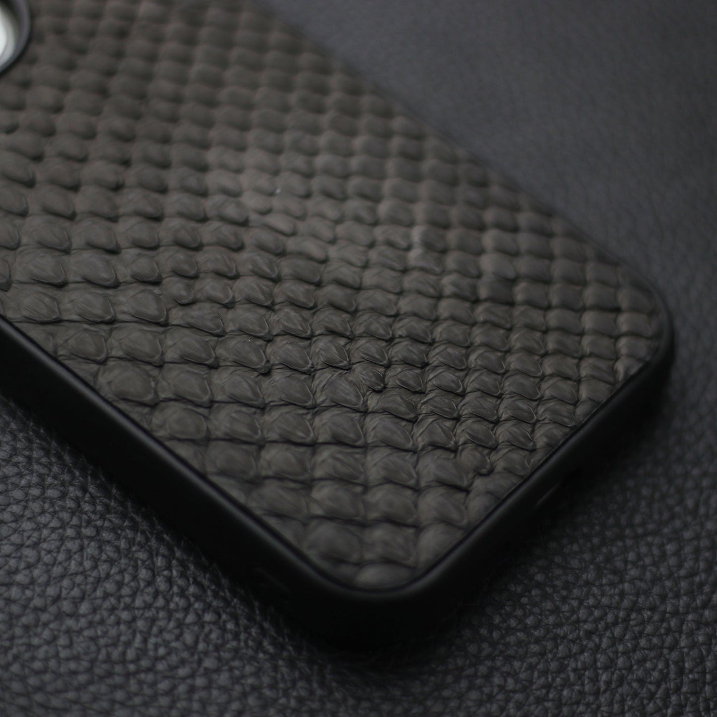 BLACK PYTHON SKIN PHONE CASE