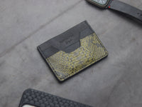 AUGUSTUS - MINIMAL WALLET JUNIPER GREEN PYTHON SKIN