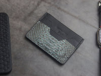 AUGUSTUS - MINIMAL WALLET IRIDIUM GREY PYTHON SKIN