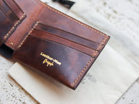 ATTICUS - Whisky Brown Veg Tan Waxed Pull Up Leather
