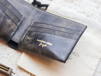 ATTICUS - Midnight Gray Veg Tan Waxed Pull Up Leather