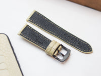 OSTRICH LEG SKIN WATCH STRAPS - PARCHMENT BIEGE (KNEE SIDE)