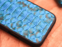 CERULEAN BLUE PYTHON SKIN MAGSAFE CASE