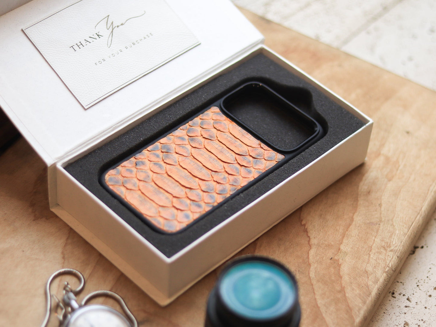 COPPER BROWN PYTHON SKIN MAGSAFE CASE