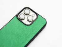 PARAKEET GREEN OSTRICH SKIN PHONE CASE (NON-FOLLICLE)