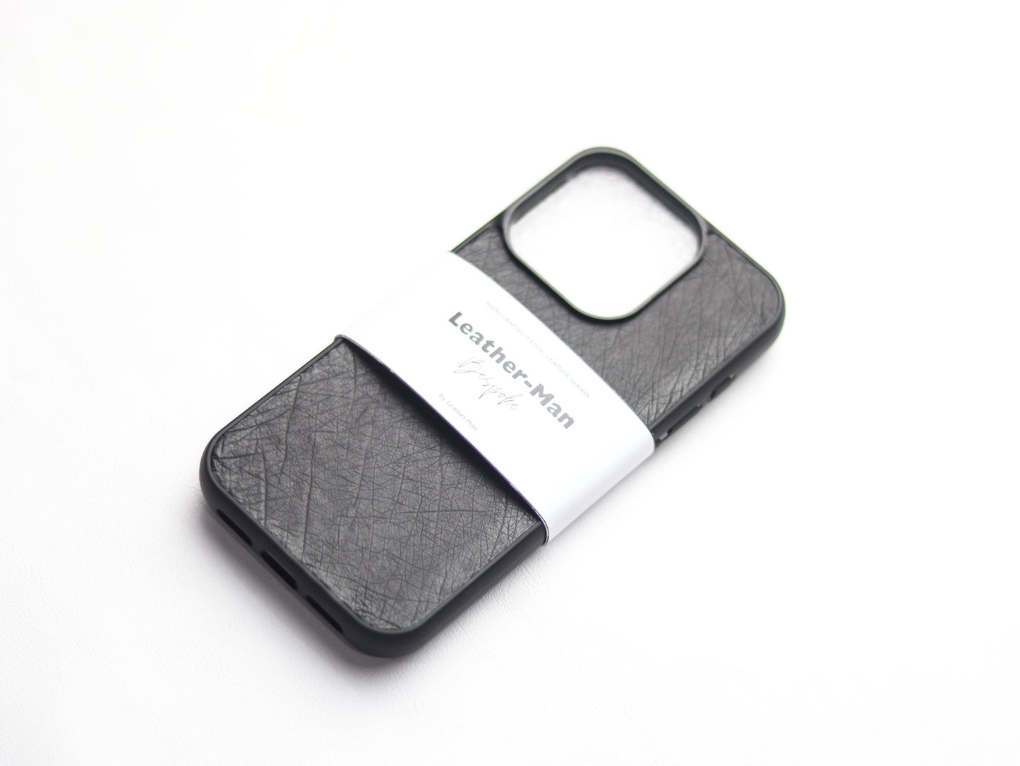 SHARK GRAY OSTRICH SKIN PHONE CASE (NON-FOLLICLE)