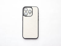 SERBING WHITE OSTRICH SKIN PHONE CASE (NON-FOLLICLE)