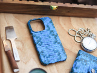 CERULEAN BLUE PYTHON SKIN 360° MAGSAFE CASE