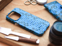 CERULEAN BLUE PYTHON SKIN 360° MAGSAFE CASE