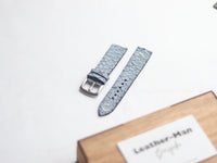 TILAPIA FISH SKIN WATCH STRAPS - DENIM BLUE