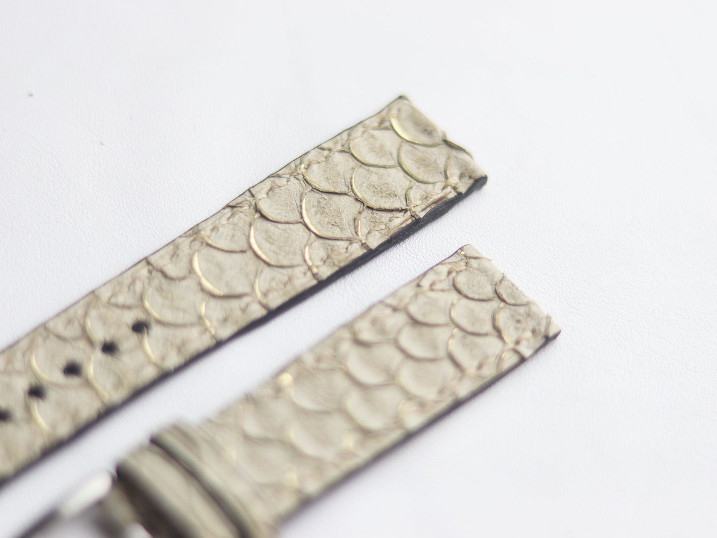 TILAPIA FISH SKIN WATCH STRAPS - CHIFFAN BIEGE