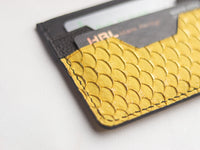 AUGUSTUS - MINIMAL WALLET CANARY YELLOW TILAPIA FISH SKIN
