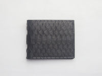 WYNTON - BIFOLD WALLET RAVEN BLACK PYTHON SKIN