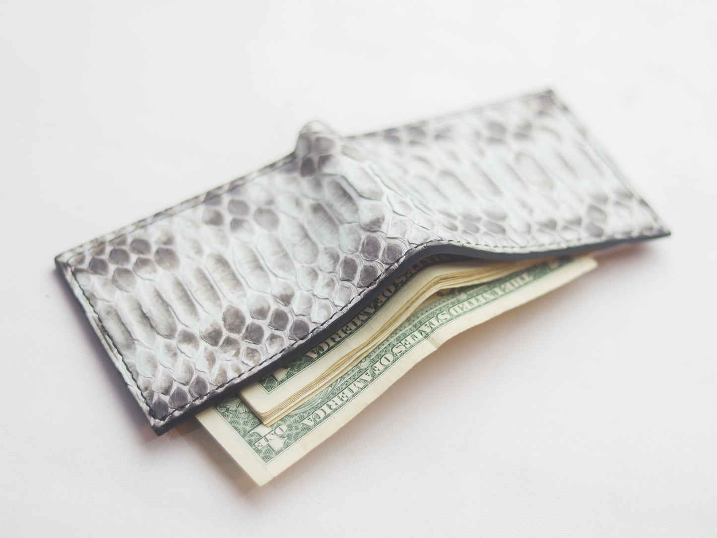 WYNTON - BIFOLD WALLET NATURAL PYTHON SKIN