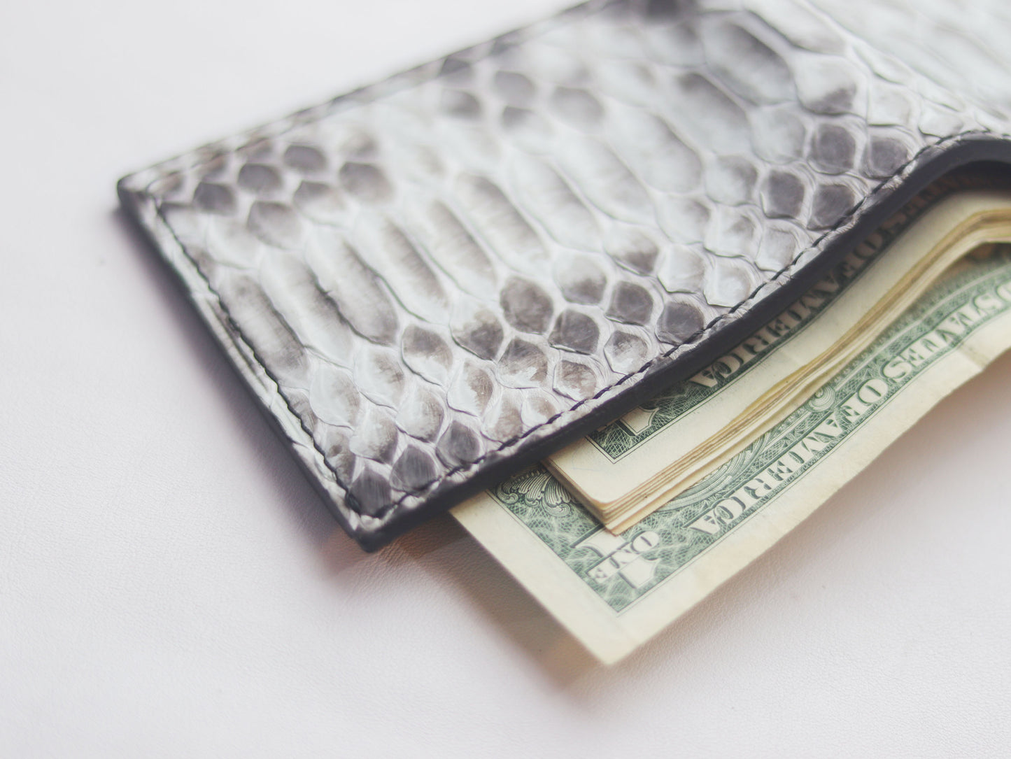 WYNTON - BIFOLD WALLET NATURAL PYTHON SKIN