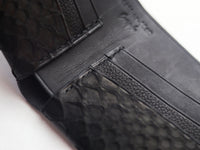 ATTICUS - RAVEN BLACK PYTHON SKIN BIFOLD WALLET