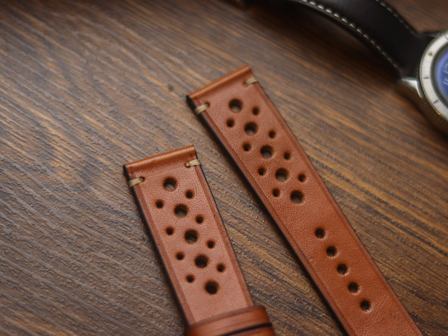 TAN BROWN HAND-CRAFTED WATCH STRAPS - RALLY