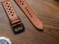 TAN BROWN HAND-CRAFTED WATCH STRAPS - RALLY