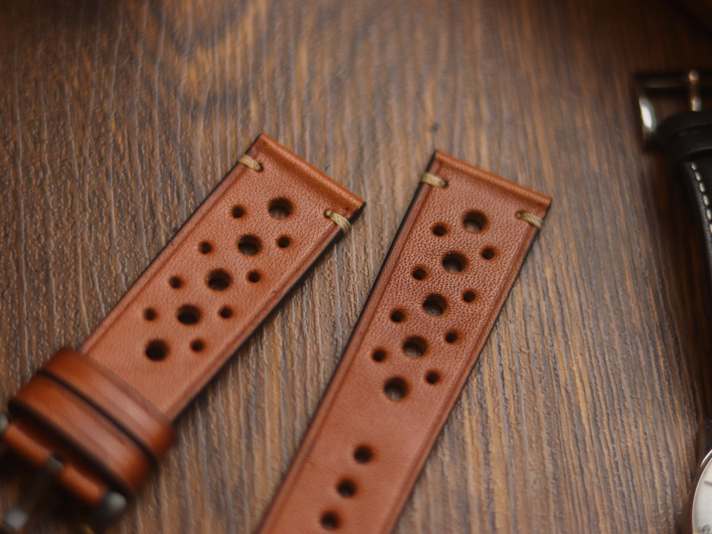 TAN BROWN HAND-CRAFTED WATCH STRAPS - RALLY