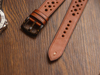 TAN BROWN HAND-CRAFTED WATCH STRAPS - RALLY