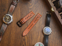 TAN BROWN HAND-CRAFTED WATCH STRAPS - RALLY