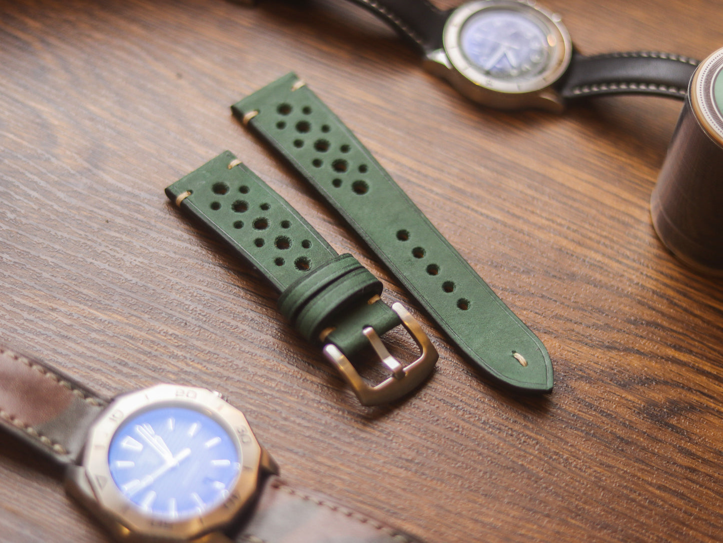 AVOCADO GREEN HAND-CRAFTED WATCH STRAPS - RALLY