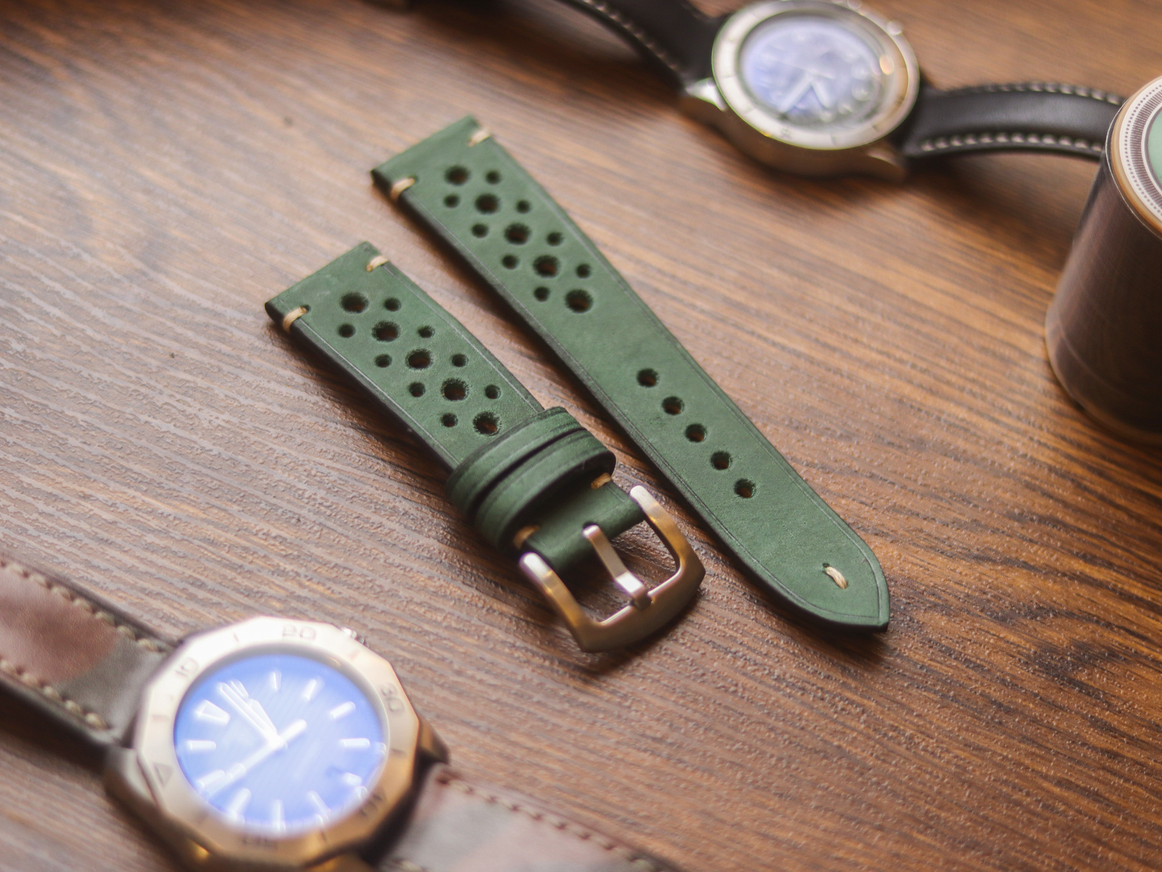 AVOCADO GREEN HAND-CRAFTED WATCH STRAPS - RALLY